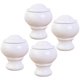 thumbnail image 4 of 4pcs pvc decorativo cortina polo / extremos de varilla finales 28mm estilo 2- blanco, 4 of 5