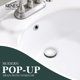 thumbnail image 2 of Desagüe para lavabo de baño KENES cromado con rebosadero y sistema antiobstrucción, 2 of 9