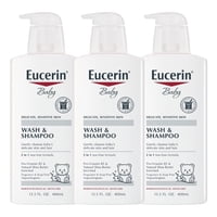 Champú Y Gel De Baño Eucerin Baby Sin Perfume 400 Ml X 3