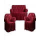 thumbnail image 2 of Set De Fundas De Sofa 3+1+1 Con Velo Color Burdeo, 2 of 4