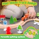thumbnail image 5 of Circuito de tren de madera TikTiles de 61 piezas con vía de doble cara, 5 of 8