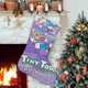 thumbnail image 1 of Las Aventuras de Tiny Toon Tema: Calcetines de Navidad, fino lino blanco para colgar en escaleras y chimenea, decoración navideña para el hogar, regalo de Navidad. 45cm × 32cm, 1 of 5