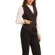 thumbnail image 4 of INSPIRE CHIC Chaleco de Traje para Mujer Doble Botonadura Negocios Solapa Elegante Chaleco de Cintura XS Café, 4 of 6