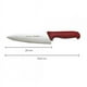 thumbnail image 3 of Cuchillo Medio Golpe Rojo Hoja De 20 Cms., 3 of 3