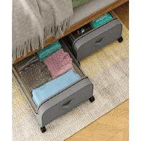 Genérico - Pack 2 Cajas Almacenamiento Para Debajo De La Cama Con Ruedas