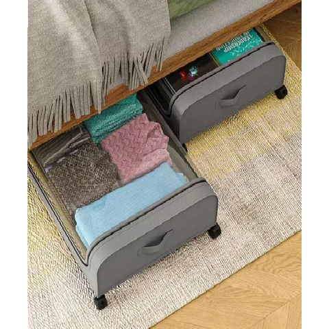 Genérico - Pack 2 Cajas Almacenamiento Para Debajo De La Cama Con Ruedas