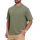 thumbnail image 5 of INSPIRE CHIC Camisetas sólidas de manga corta con cuello redondo y estilo retro desgastado para hombre L Verde Oliva, 5 of 6