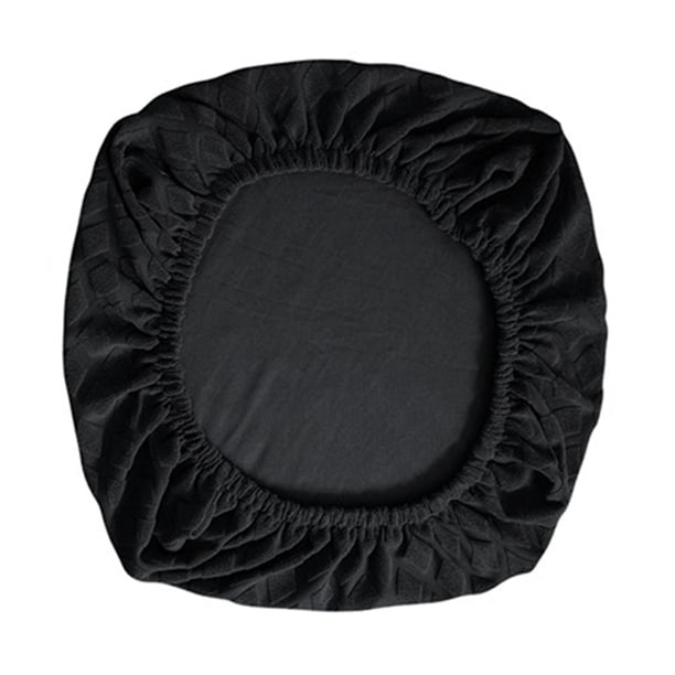 Funda de poliéster para asiento de silla, duradera, tapizada, cómoda, suave con borde elástico, protección para muebles, lavable, extraíble , Nuevo Merbau Negro, 38-48cm