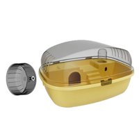 Ioensy - Jaula Grande Para Hámster, Conejo, Ratas, Erizo Transparente, Hábitat Portátil Para Hámster, Amarillo