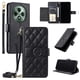 thumbnail image 1 of Funda tipo billetera FOXDOCK para OPPO Reno 12F – Tapa abatible con correa para mujer, 1 of 5