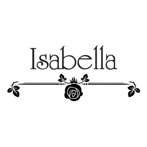Decomural Personalised Name Rose Flower WS-44298