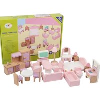 Genérico - Mini Set De Muebles De Madera Para Muñecas 22 Piezas