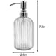thumbnail image 3 of Dispensador ap - Paquete de 2 dispensadores de jabón de vidrio de 14 oz con bomba de acero inoxidable antioxidante, dispensador de líquido rellenable, dispensador de frasco manual premium para baño, c, 3 of 5