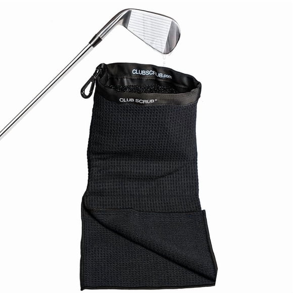 Bolsa limpiadora para palos de golf y pelotas, color negro