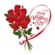 thumbnail image 2 of Etiqueta Engomada De La Ventana Del Día De San Valentín, Calcomanía Artística De Rosas Para Fiesta, Aniversario De Boda, Estilo D, 2 of 5