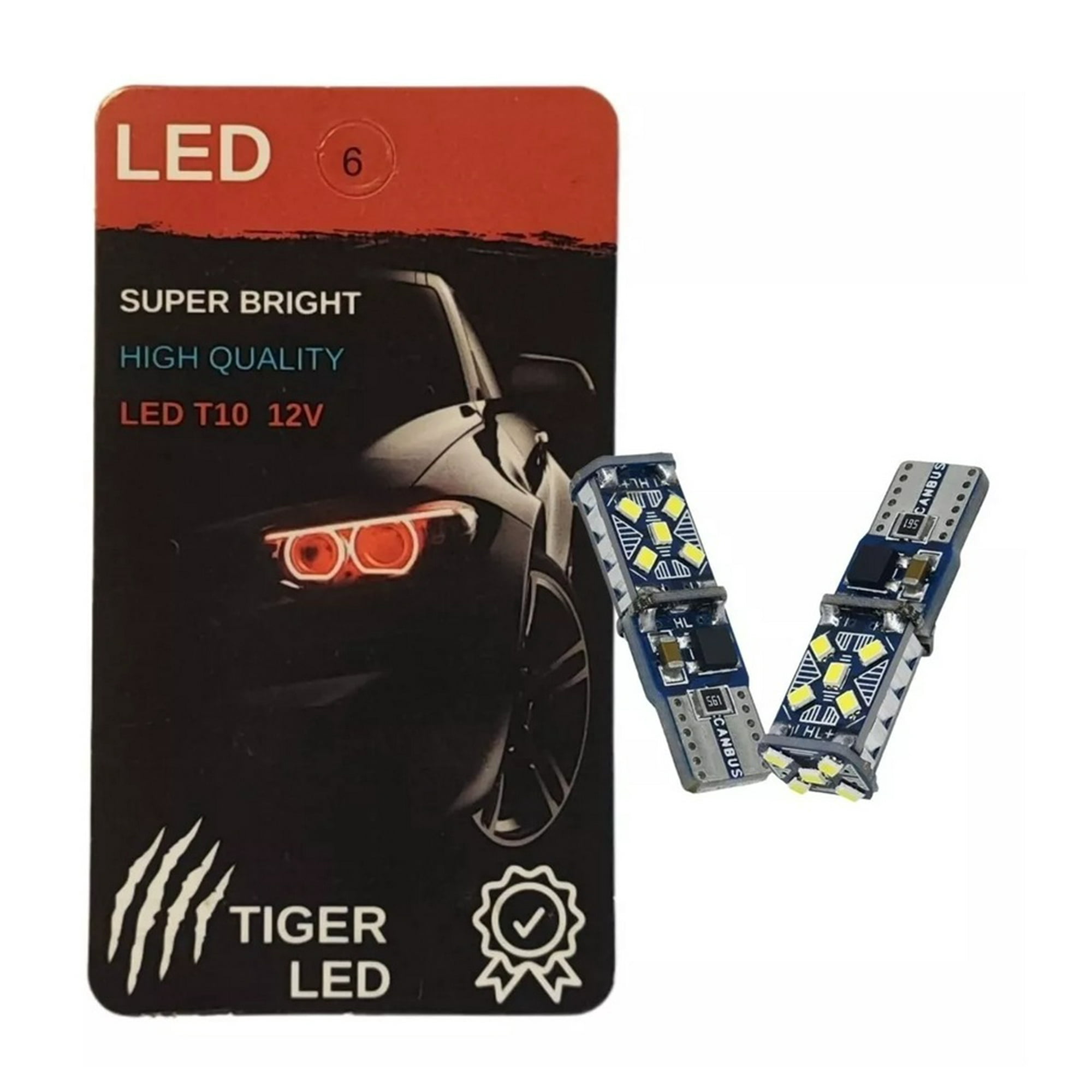 Tiger Led - Ampolletas Luces Led T10 Cola De Pescado 5w Canbus 2 Unidad