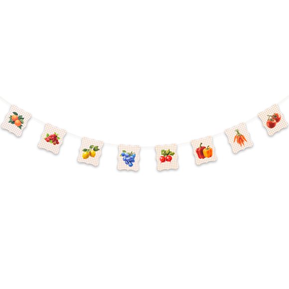 Guirnalda rústica de frutas y verduras Upfirst
