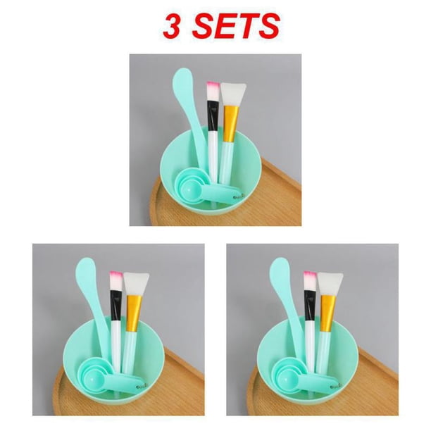 1/3/5SETS Mask Bowl Health And Safety Easy To Clean 1 Set Green Makeup Tools Silicone Brush Not Easily Deformed Soft Material