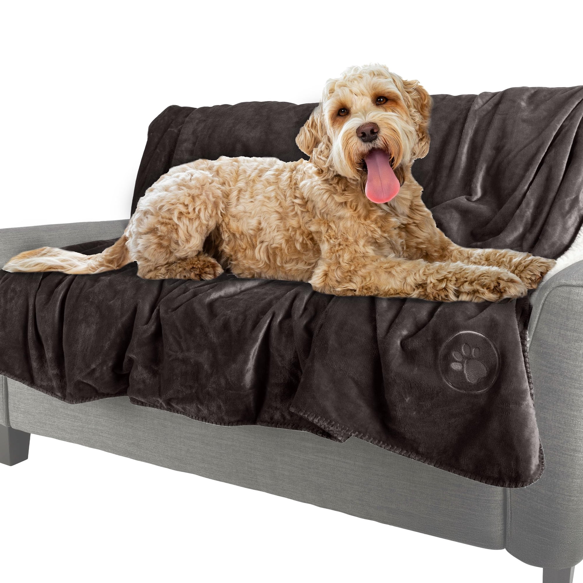 Manta Para Perro Petmaker Reversible Sherpa 150 X 180 Cm, Color Carbón