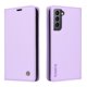 thumbnail image 4 of Funda Billetera de Cuero para Samsung Galaxy S21 con Tarjetero y Soporte - Tapa Magnética Morado, 4 of 6