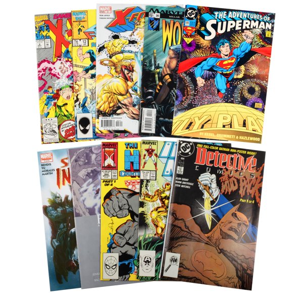 Comic Book Value Set 10 números clave solo para Marvel, DC e Indie