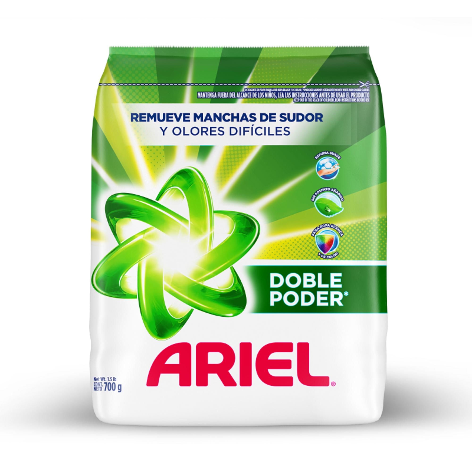 Detergente En Polvo Doble Poder 700 g Ariel