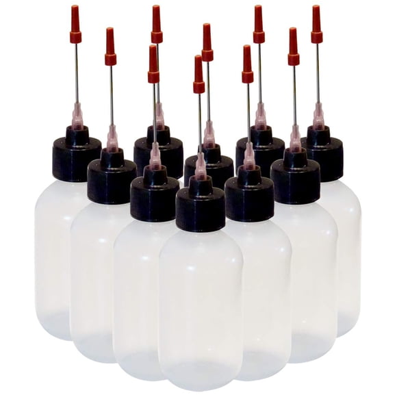 Botellas dispensadoras Liberty Products de 10 x 60 ml con aplicadores de acero inoxidable