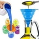 thumbnail image 3 of Juego de embudos Embudo plegable, paquete de 4 embudos de silicona para cocina y hogar Botellas de agua, aceites, líquidos y polvos, apto para alimentos, 4 colores (2 grandes + 2 pequeños), 3 of 8