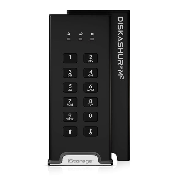 SSD portátil iStorage DiskAshur M2 de 240 GB con PIN autenticado