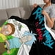 thumbnail image 3 of Rick y Morty: El Anime anti-pilling, suave, ligera, esponjosa y acogedora de lujo para hogar y cocina – Perfecta para niños y adultos,150X200cm, 3 of 6