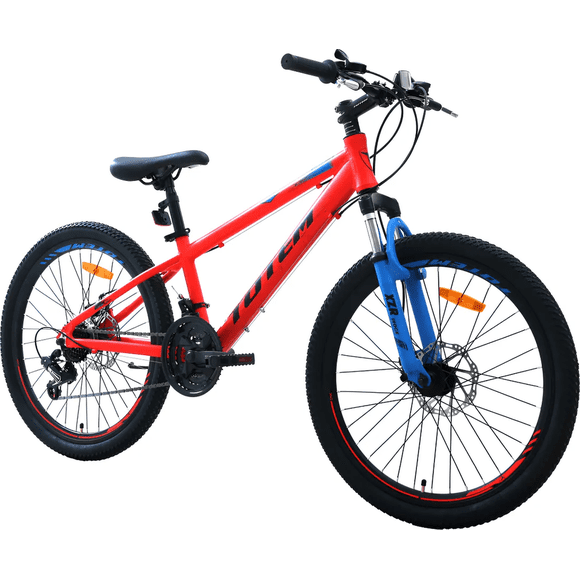 Bicicleta Totem Mtb Aro 24 Modelo Atlantis Rojo 21 Cambios 12 "