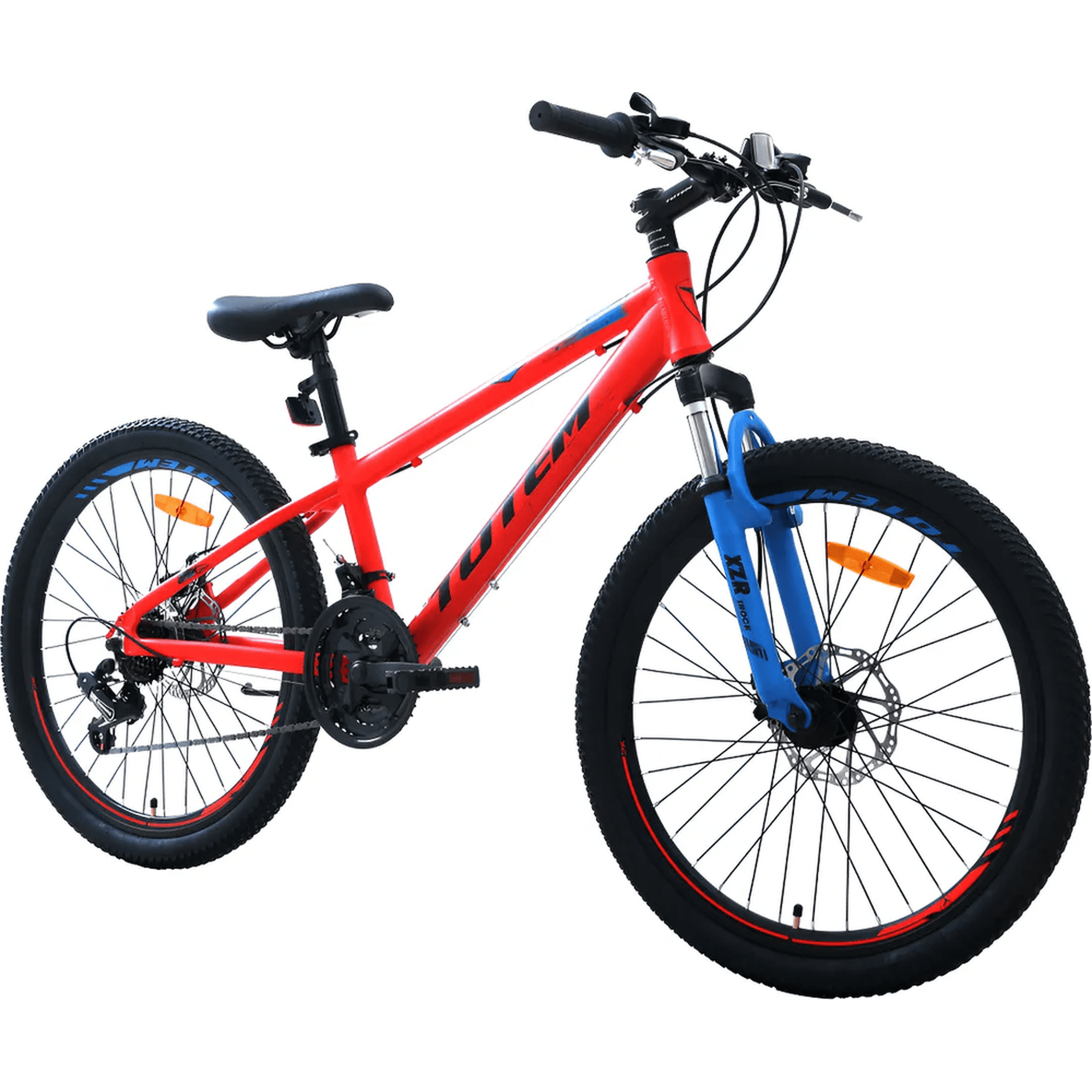 Genérico - Bicicleta Totem Mtb Aro 24 Modelo Atlantis Rojo 21 Cambios 12