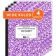 thumbnail image 1 of Cuaderno EPI 4 unidades rayado ancho morado 25 x 19 cm, 1 of 8
