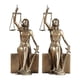 thumbnail image 3 of Sujetalibros decorativos de estatua de la señora de la justicia, esculturas de romana de resina antideslizante y cobre, adorno de escritorio par, 3 of 5