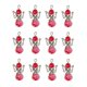 thumbnail image 5 of 12 piezas de ala de ángel tibetano de plata encantos colgante cristal rojo, 5 of 5