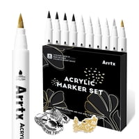 Arrtx - 10 Marcadores De Pintura Acrílica Punta De Pincel