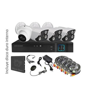 Vipa - Kit 4 Cámaras Seguridad Mixto Hd Con Disco Duro M46Ldd