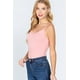 thumbnail image 5 of Saronite Body de Tirantes Finos con Cuello en V y Ribete de Canalé Grueso de Rayón, Top de Encaje, Rosa (para Mujer) Basics, 5 of 5