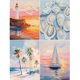 thumbnail image 1 of Kits de Arte con Diamantes LEZHIJIA Pack de 4 - Tema Playa 30x40 cm, 1 of 9