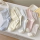 thumbnail image 2 of Xiao Hua 3 Pares de Calcetines de Tubo Medio Sueltos Rosa a Rayas, Calcetines Casuales Lindos de Cuello Redondo, Calcetines Diarios Suaves, Ligeros y Transpirables con un Estilo simple, Todo en una, 2 of 2