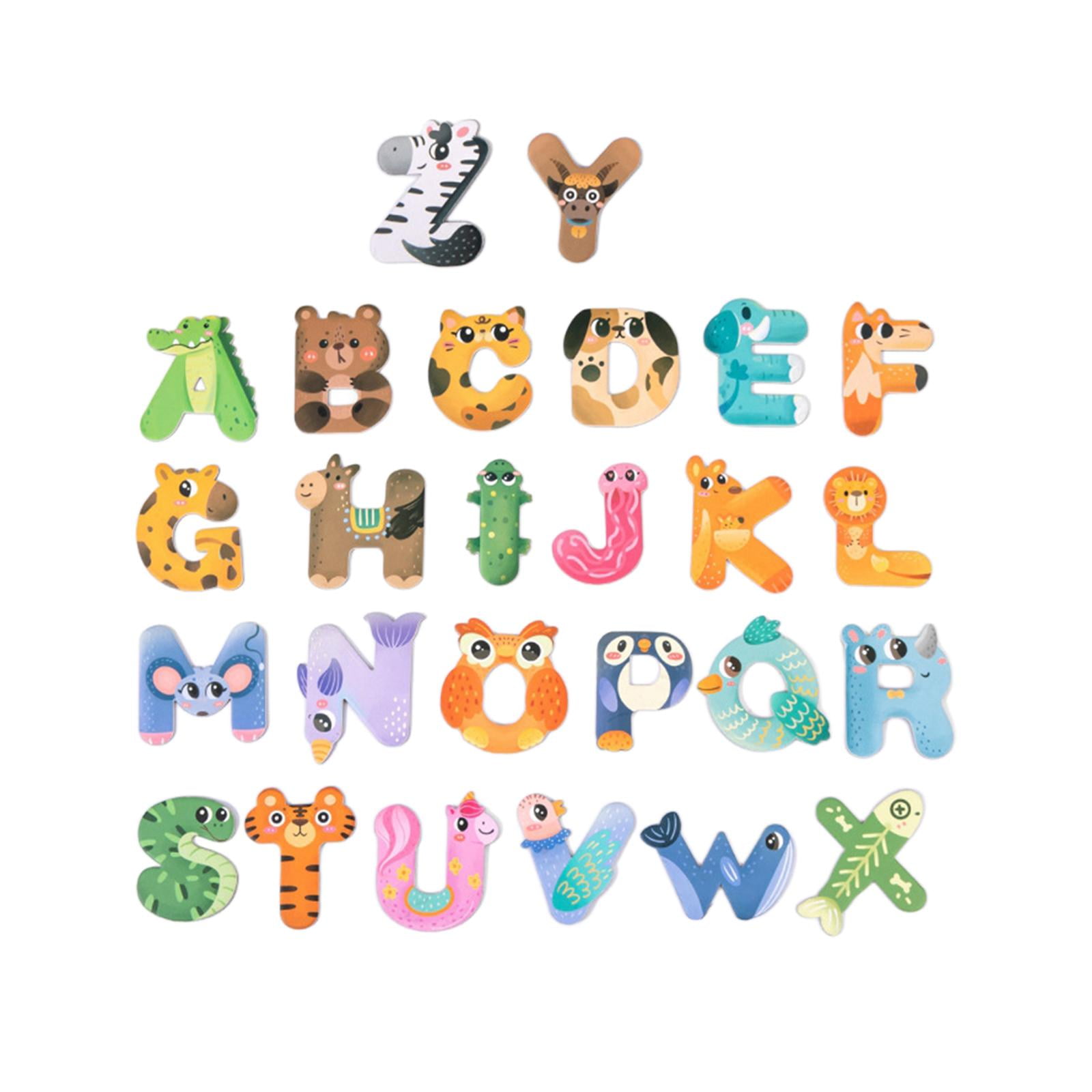 Magideal - Juego De Letras Magnéticas, Juego De Ortografía, Imanes De Nevera Para Nevera, Animales Para Niños