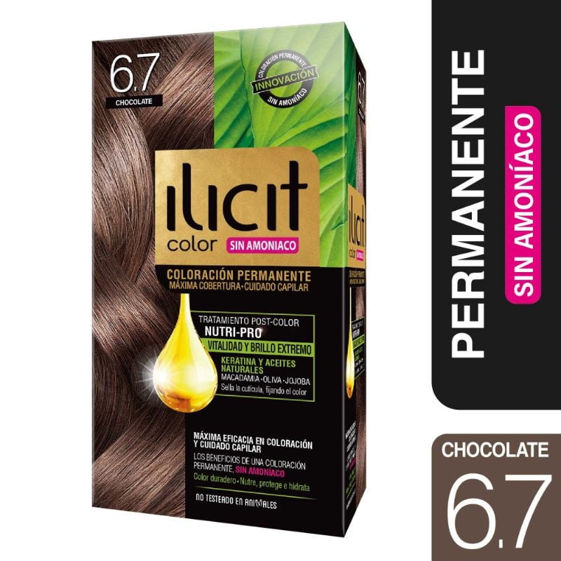 Ilicit - Coloración Permanente Sin Amoníaco 6.7 Chocolate