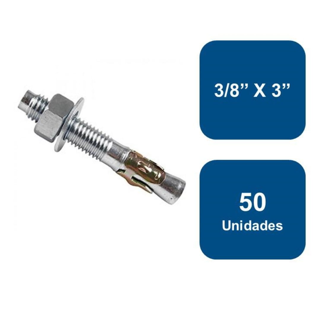 Anclajes - Perno Anclaje 3/8" X 3" 50un.