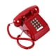 thumbnail image 1 of Teléfono de Escritorio con Cable y Soporte Metálico para Hoteles y Residencias 13 x 22,2 x 11,5 cm , Rojo, 1 of 5