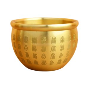 Bothyi - Cuenco Creativo De Latón Feng Shui, Cilindro De Arroz De Riqueza Para Dormitorio, Estudio, Hogar, 7Cm X 4,7 Cm