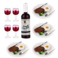 Bothyi - 33 Piezas De Copas De Vino Modelo De Bebida De Comida En Miniatura Para Decoración De Sala De Estar Del Hogar