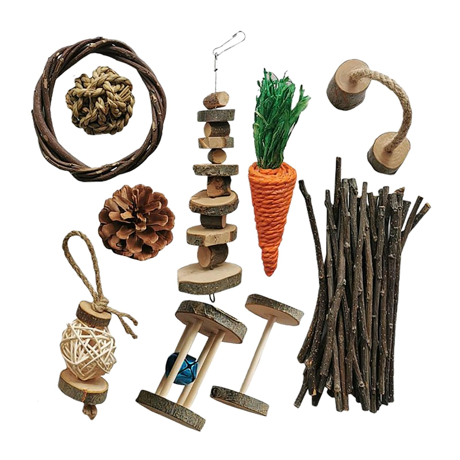 Juguete Para Masticar Hámster De Madera, Hámster, Conejo, Conejillo De Indias, Juego De Accesorios De Juguete H