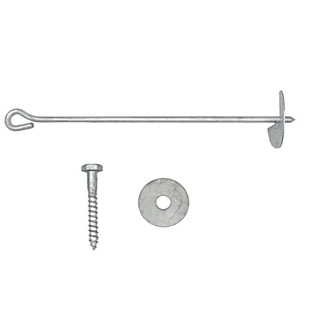 Magideal - Ancla De Tierra Ancla De Tierra Estacas De Tienda De Campaña De 19,7 Pulgadas Gancho De Anclaje De Metal Para Cercas Trampolines, Juegos De Columpios,