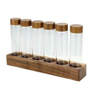 Magideal - Contenedores De Café Con Estante Tarro De Café En Grano Almacenamiento De Dulces Té Transparente Recipiente De Azúcar Recipiente De Despensa De Cocina 22G