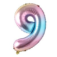 Ruiansi - Balloon Ruinasi Number 0-9 Rainbow - Papel De Aluminio (40 Cm)